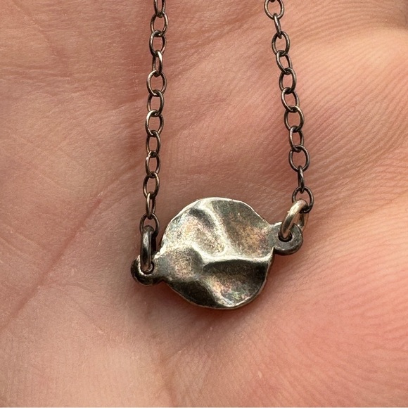 Gorjana 7” Bronze Disc Charm Bracelet | Oxidized Chain | Minimalist Style - Picture 3 of 5